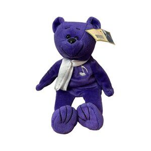 Royal Plush Teddy Bear Plush Purple Elvis Stuffed Animal Beanbag Scarf Music